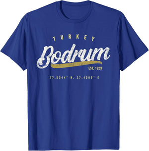 Bodrum Turkey Vintage Retro T-Shirt - T-Shirt | Royal