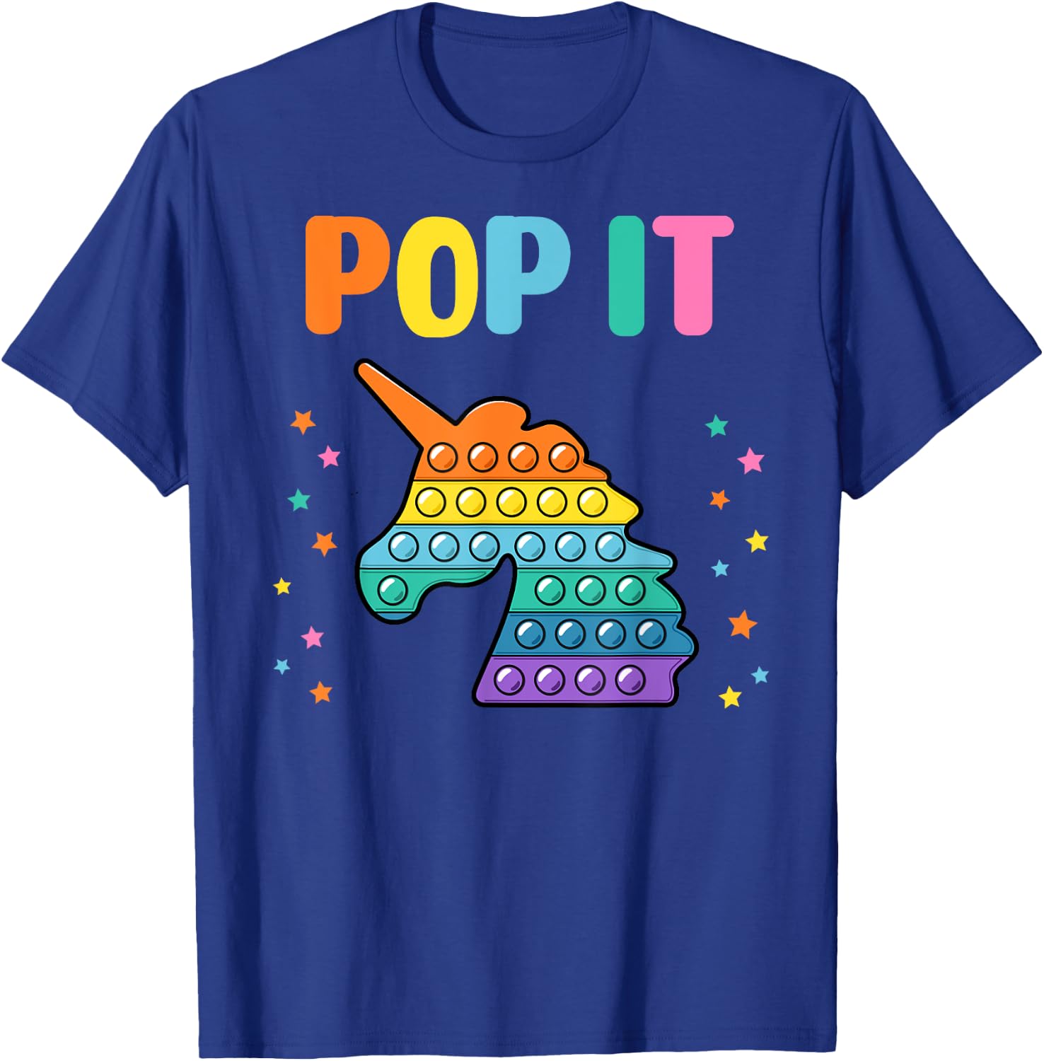 Pop It for toddler kids child - Pop It Unicorn Rainbow T-Shirt - T-Shirt | Royal