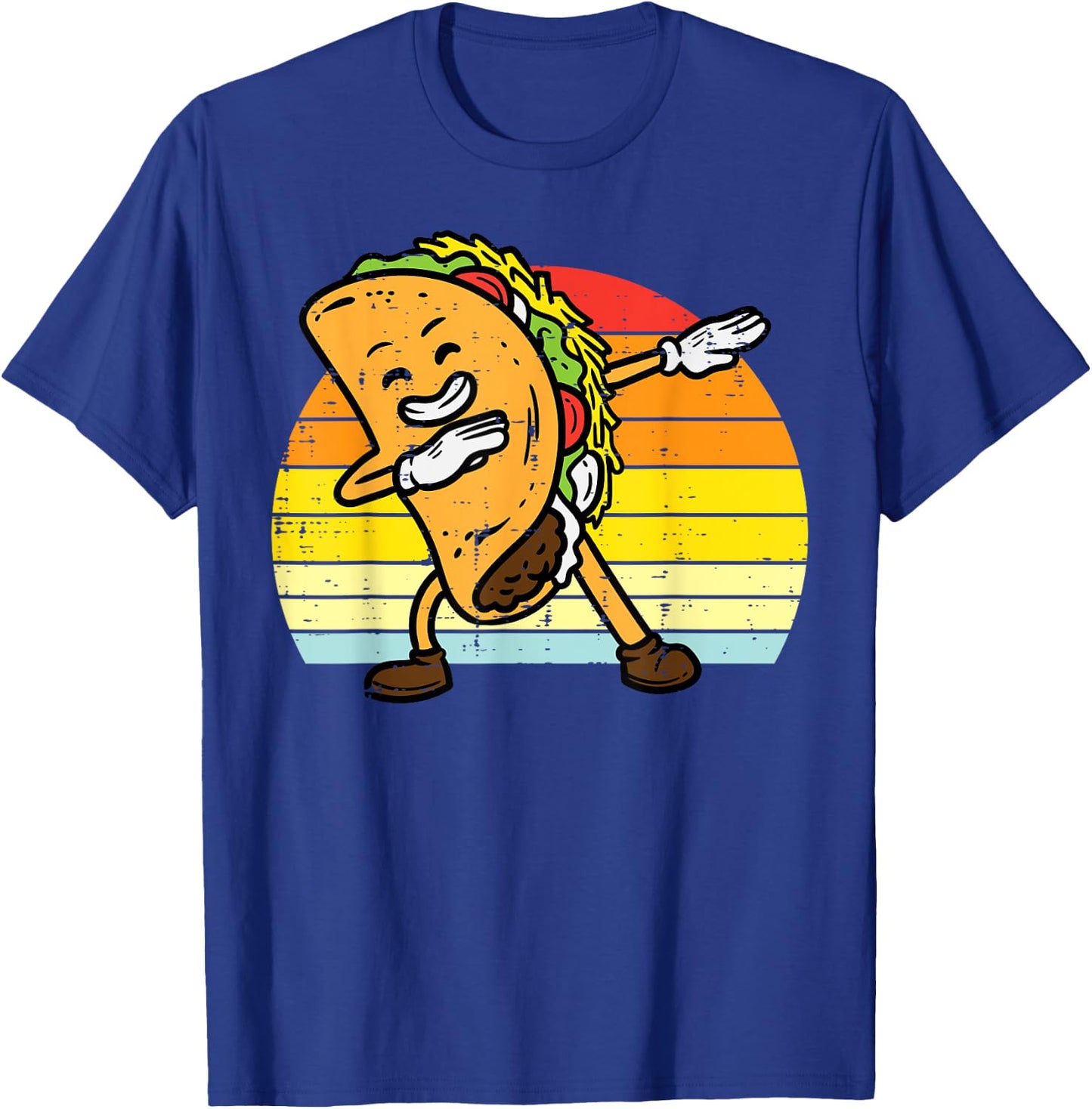 Dabbing Taco Dab Retro Cinco De Mayo Men Boys Youth Kids T-Shirt - T-Shirt | Royal