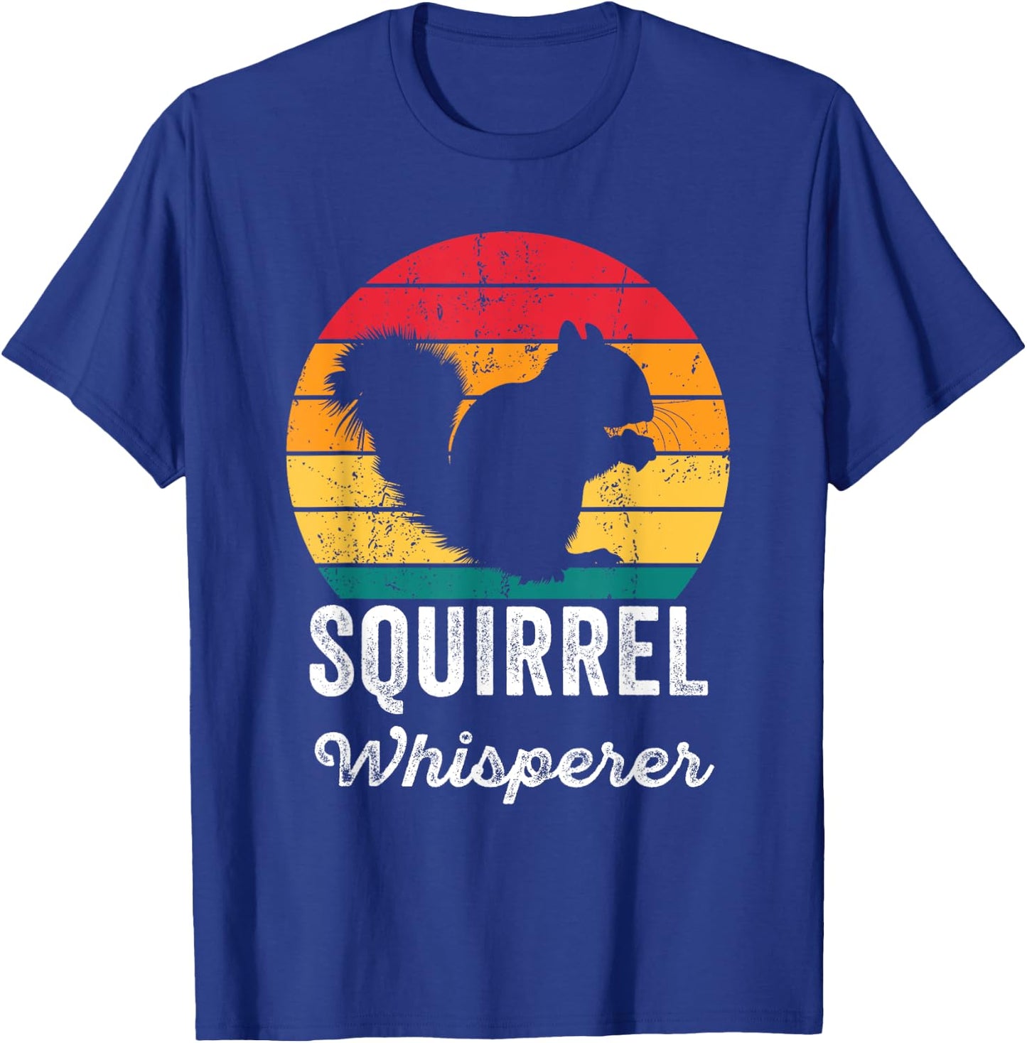 Squirrel Whisperer Vintage Squirrel Lover Men Women Kids Fun T-Shirt - T-Shirt | Royal
