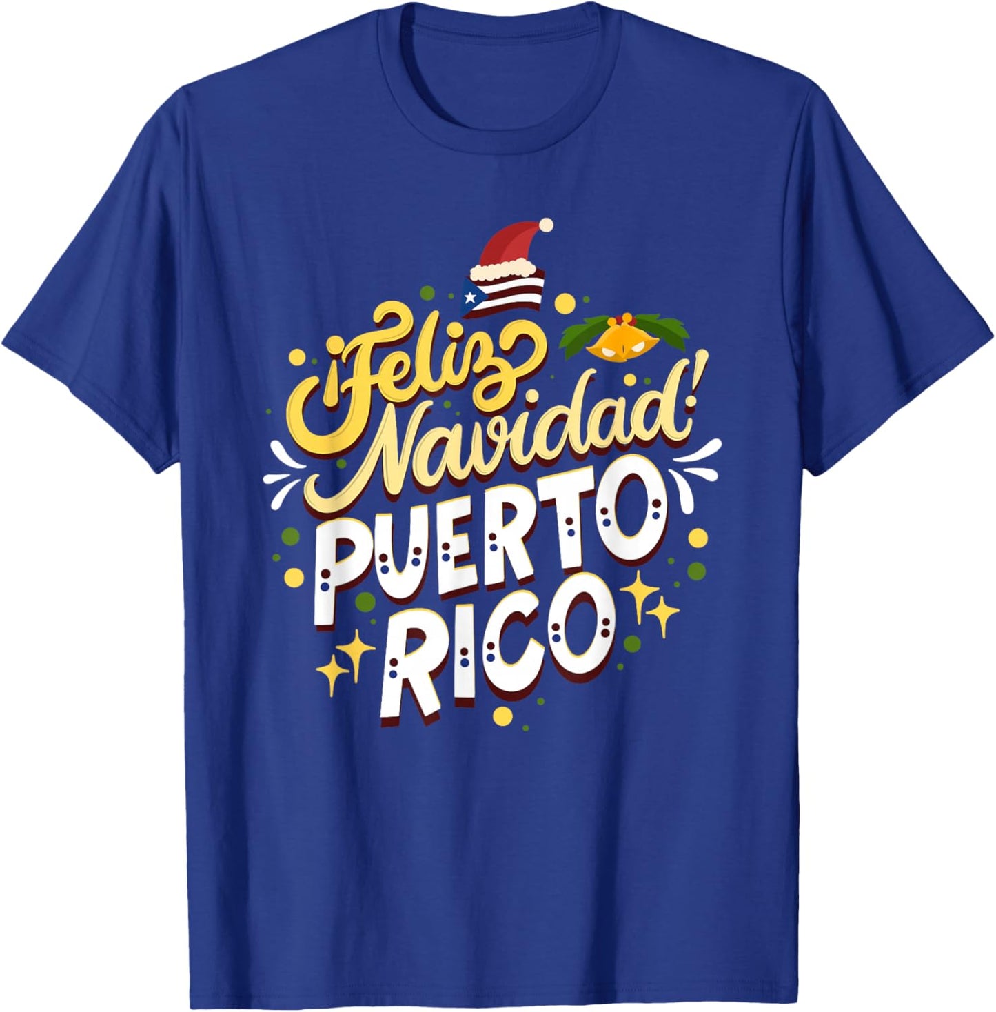 Feliz Navidad Puerto Rico - Christmas Wishes From Boricua T-Shirt - T-Shirt | Royal