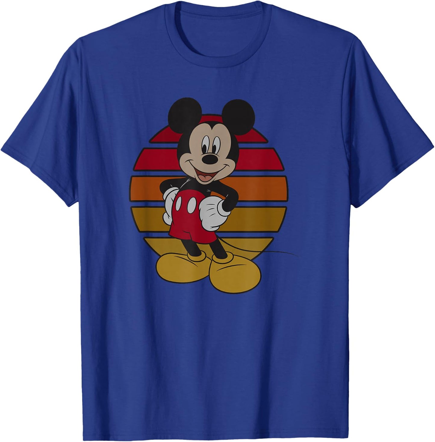 Disney Mickey Classic Mickey Split Sunset Poster T-Shirt - T-Shirt | Royal