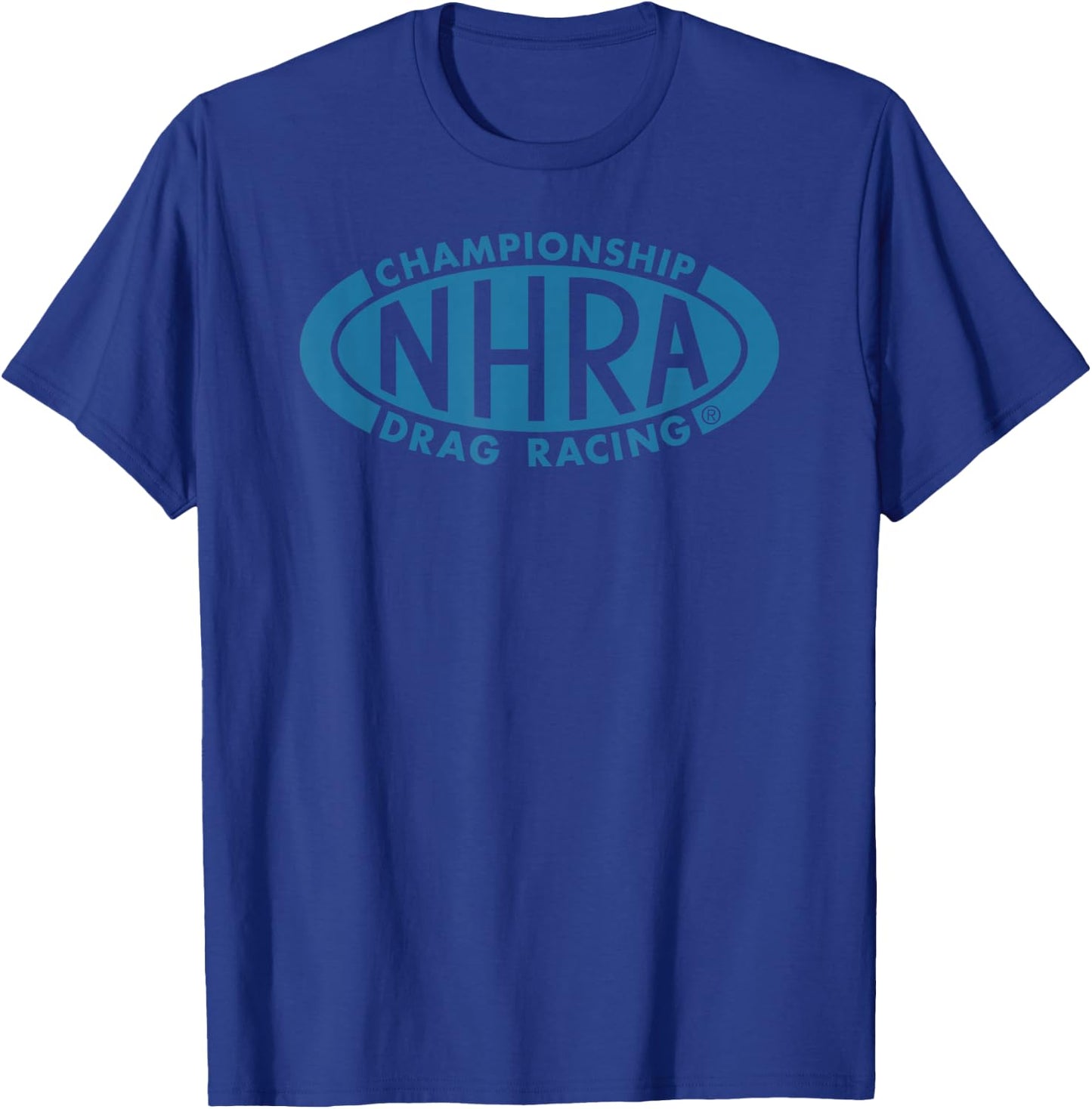 NHRA Championship Drag Racing Blue Oval Logo T-Shirt - T-Shirt | Royal