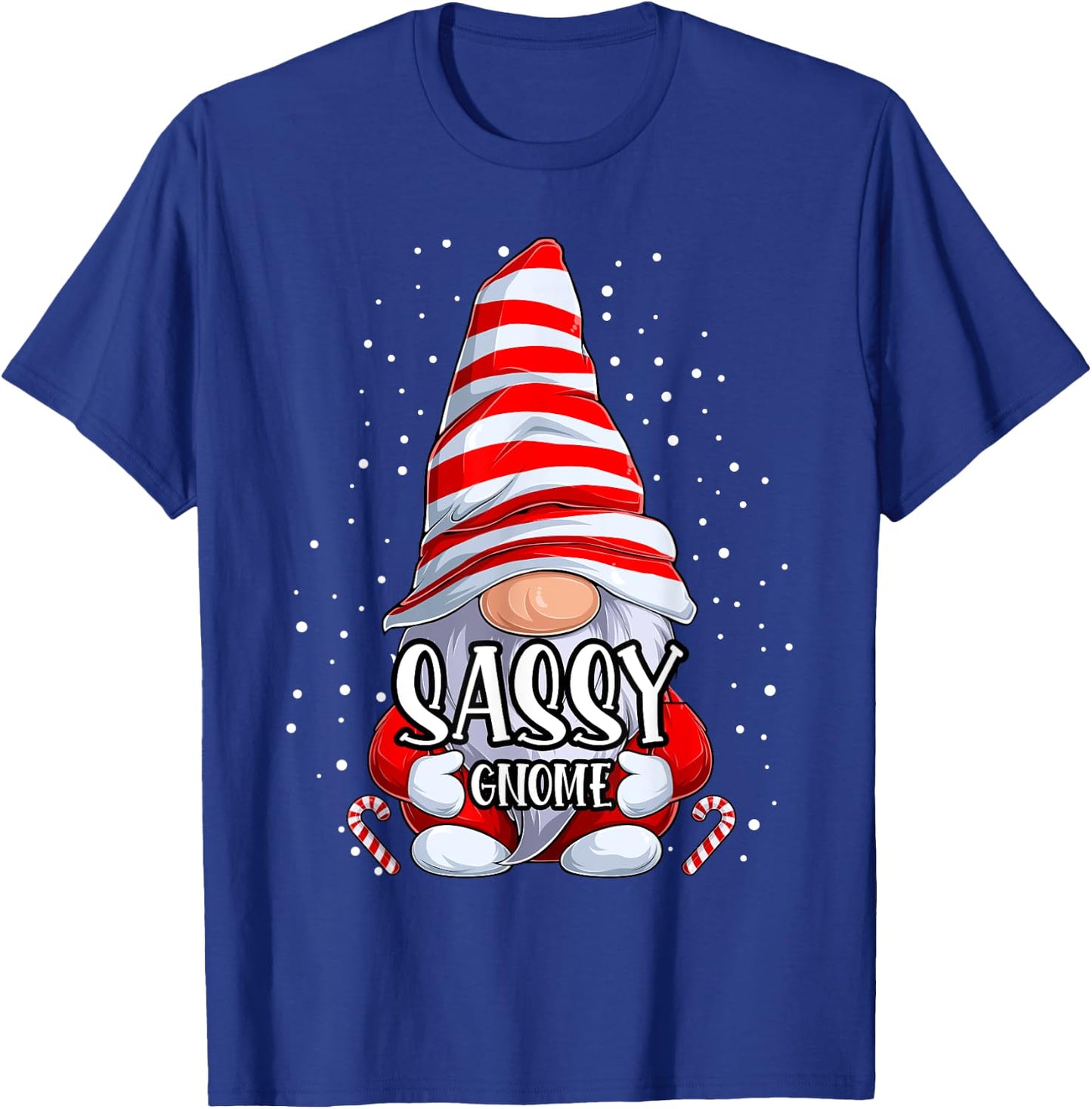 Sassy Gnome christmas pajamas matching family group T-Shirt - T-Shirt | Royal