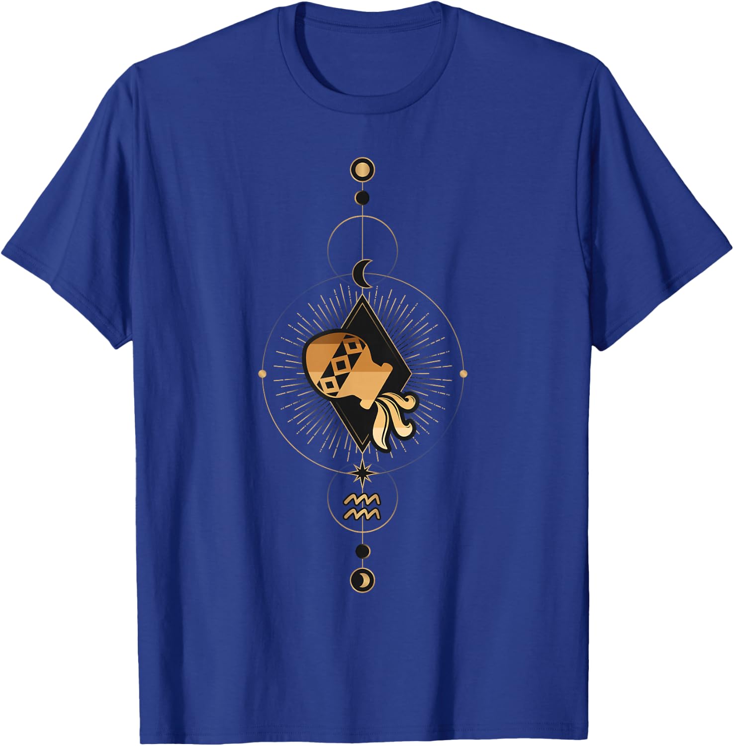 Aquarius Zodiac Sign Black History Month BLM Horoscope T-Shirt - T-Shirt | Royal