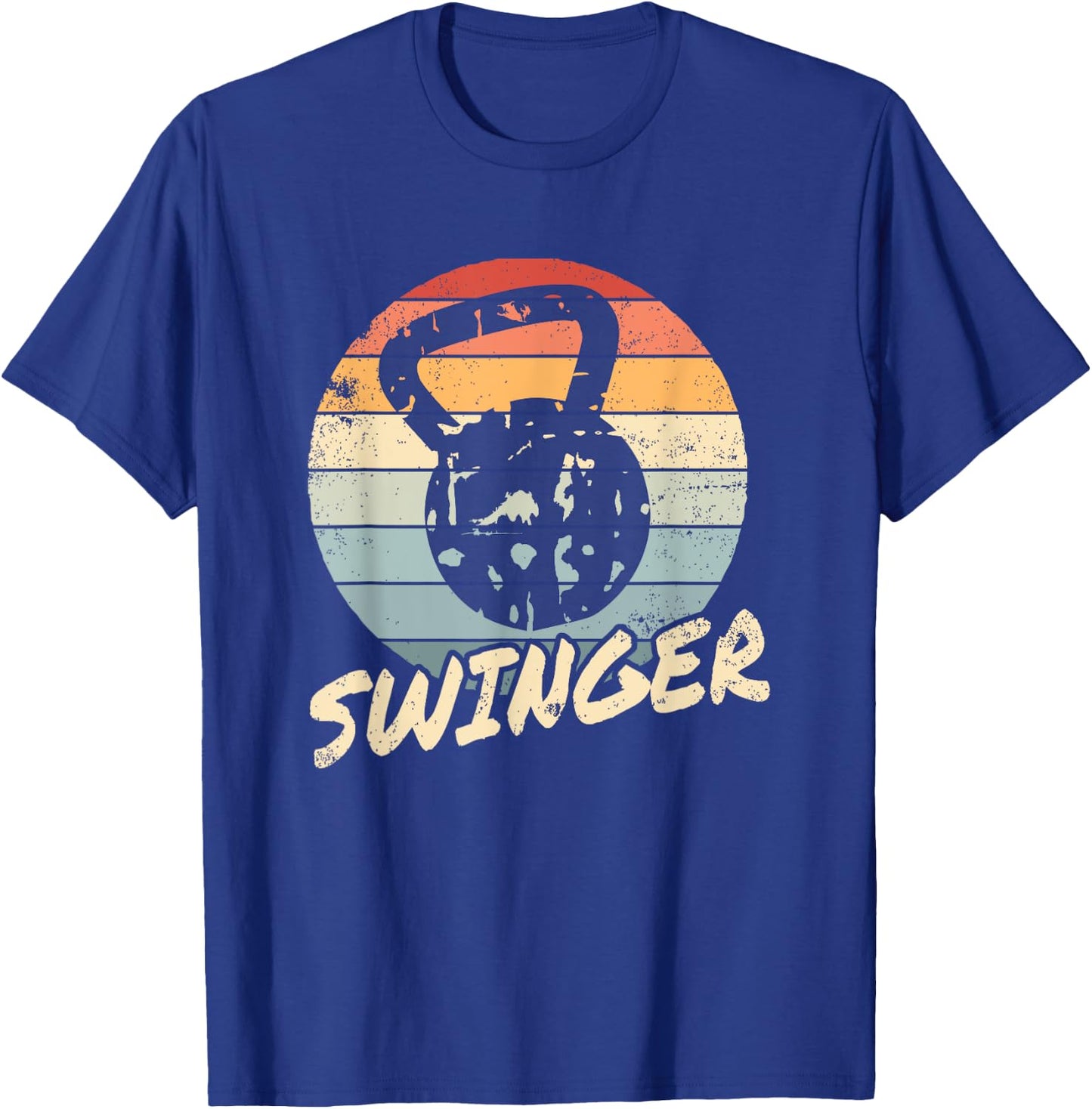Funny Kettlebell Swinger Workout Gym Bodybuilder Fitness T-Shirt - T-Shirt | Royal