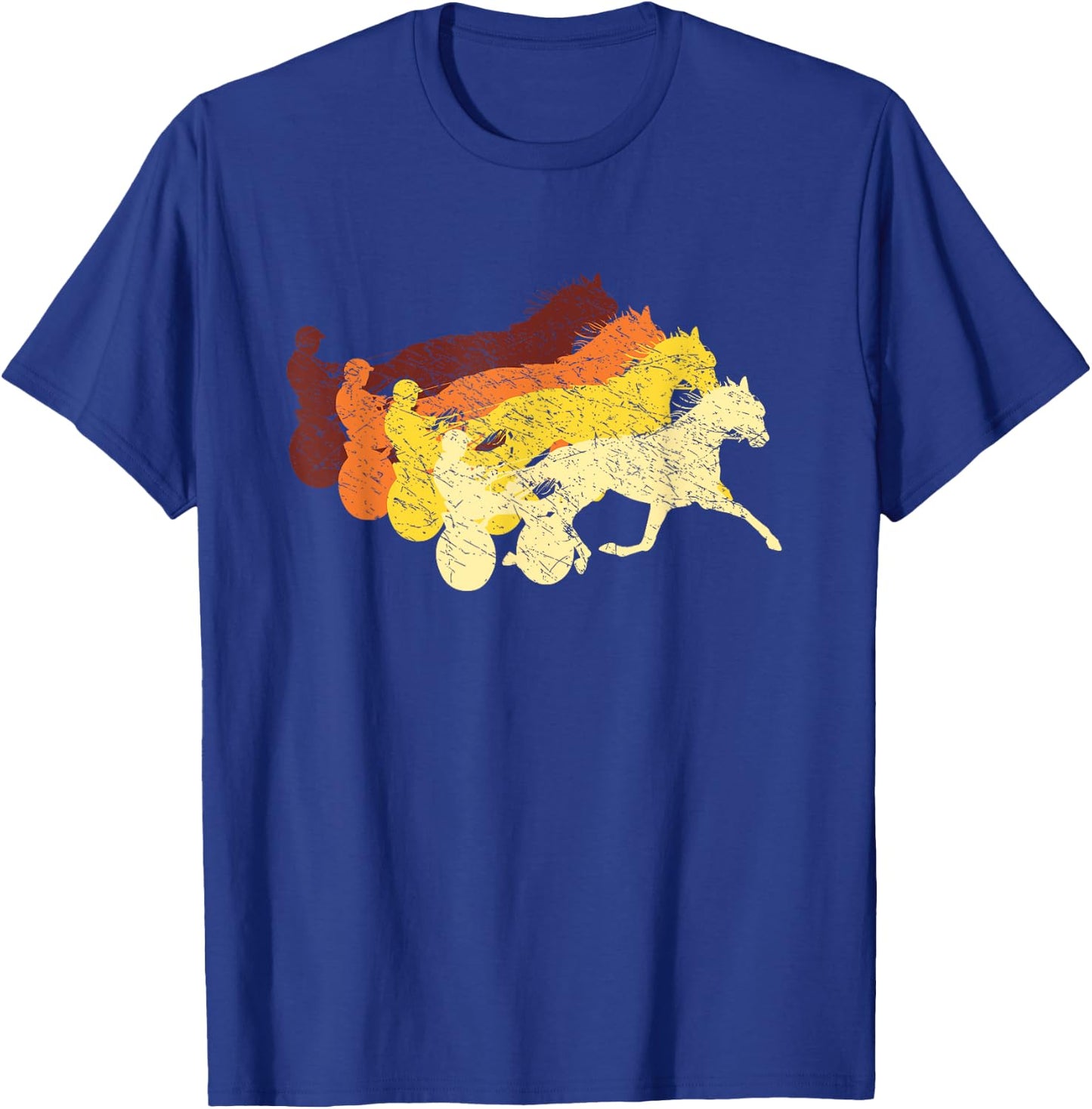 Retro Harness Racing Horse Racing Trotting Harness Racer T-Shirt - T-Shirt | Royal