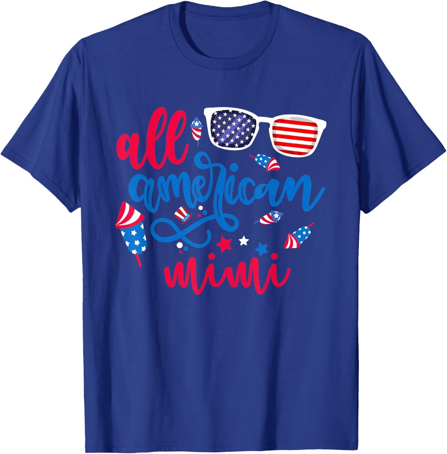 All American Mimi 4th of July Grandma Mama Patriotic Women T-Shirt - T-Shirt | Royal