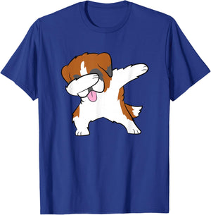 Polka Dot Saint Bernard T-Shirt - T-Shirt | Royal