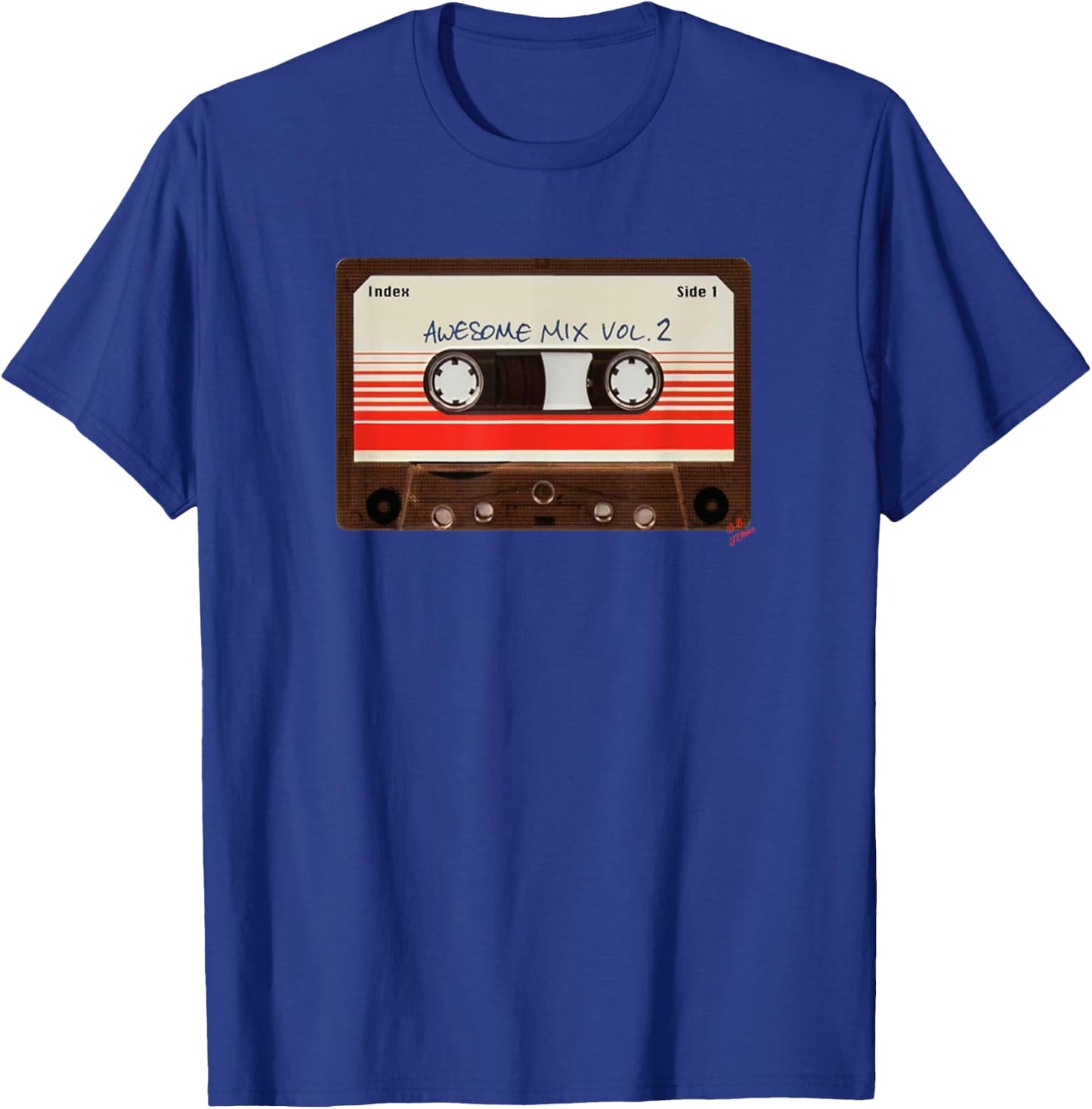 Retro cassette shirt Awesome mix vol 2 vintage cassettes T-Shirt - T-Shirt | Royal