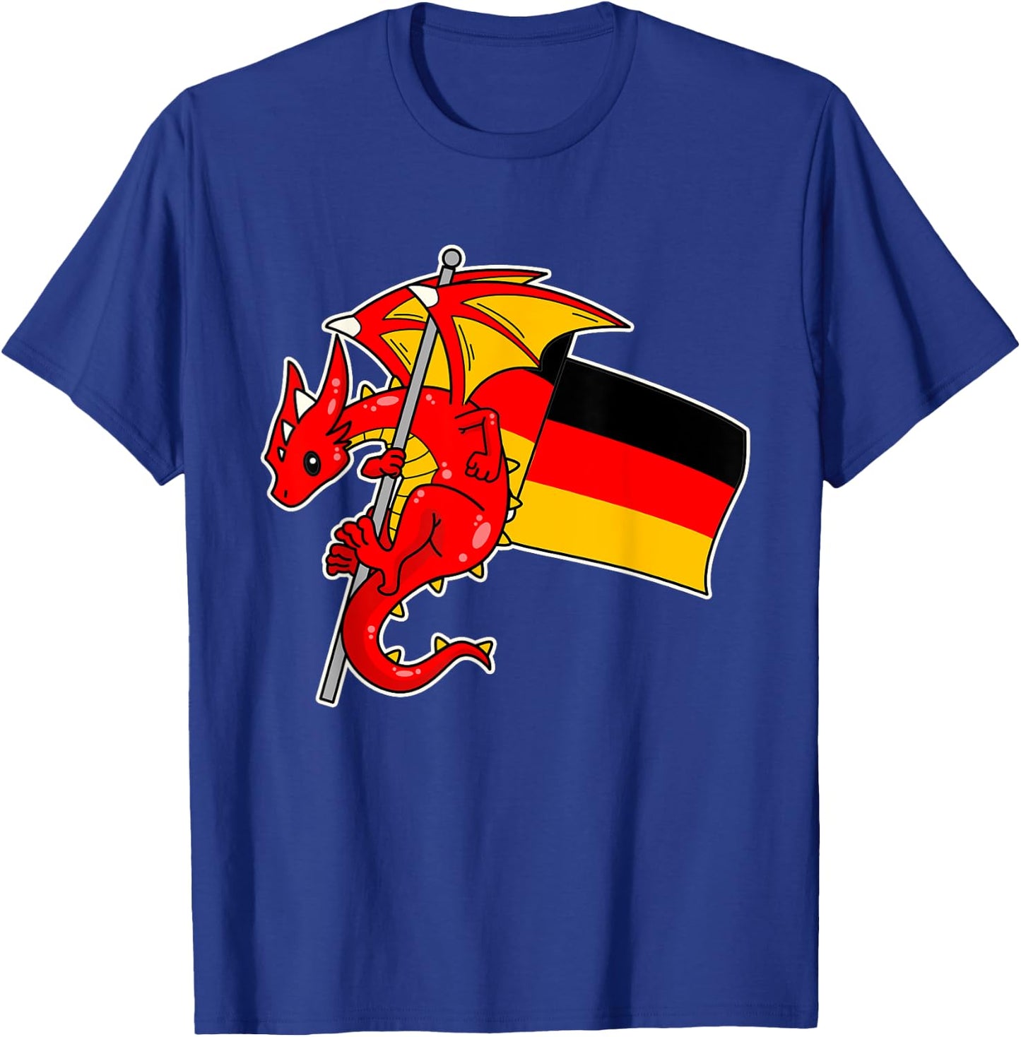 Epic Dragon With Germany Flag - German T-Shirt - T-Shirt | Royal