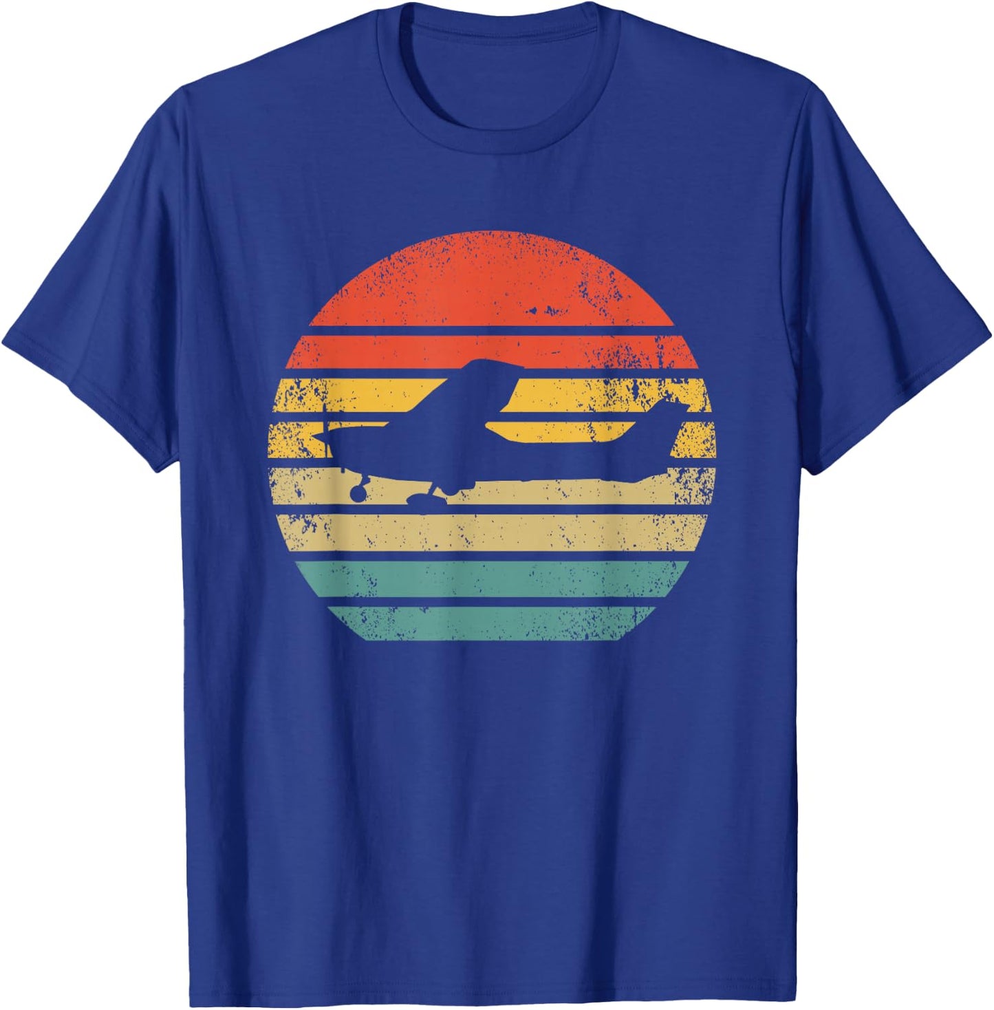 Retro Aeroplane Guide Aviation - Vintage Aeroplane Pilot T-Shirt - T-Shirt | Royal