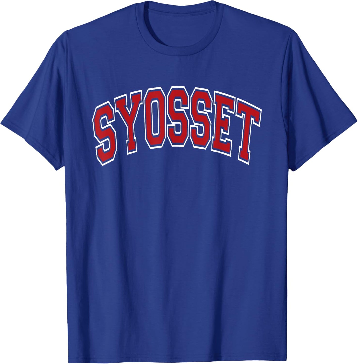 Syosset Arched Red Text T-Shirt - T-Shirt | Royal