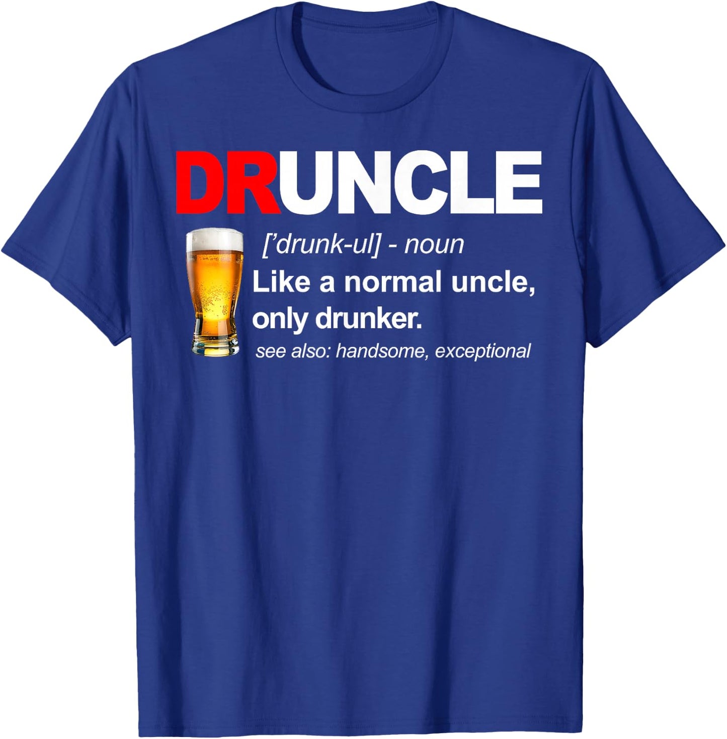 Vintage Druncle Funkle Beer Funny For Drunk Uncle T-Shirt - T-Shirt | Royal