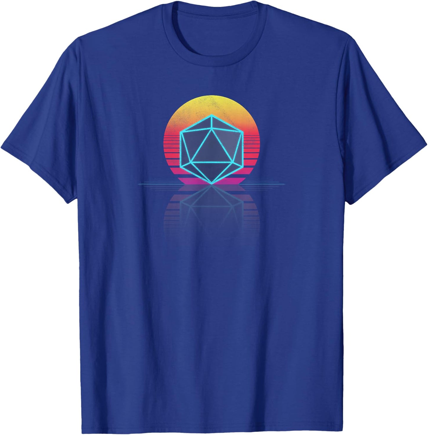 80s 90s Retro Old School Gamer Geek Dice Gaming RPG T-Shirt - T-Shirt | Royal