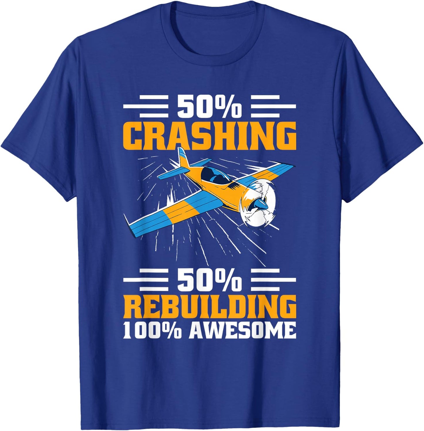RC Aircraft Flyer Beginner RC Plane Model Test Pilot T-Shirt - T-Shirt | Royal