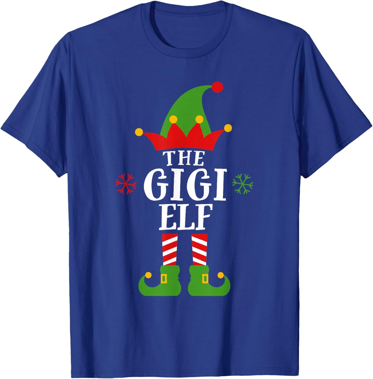 Gigi Elf Funny Matching Family Group Christmas Pajama T-Shirt - T-Shirt | Royal