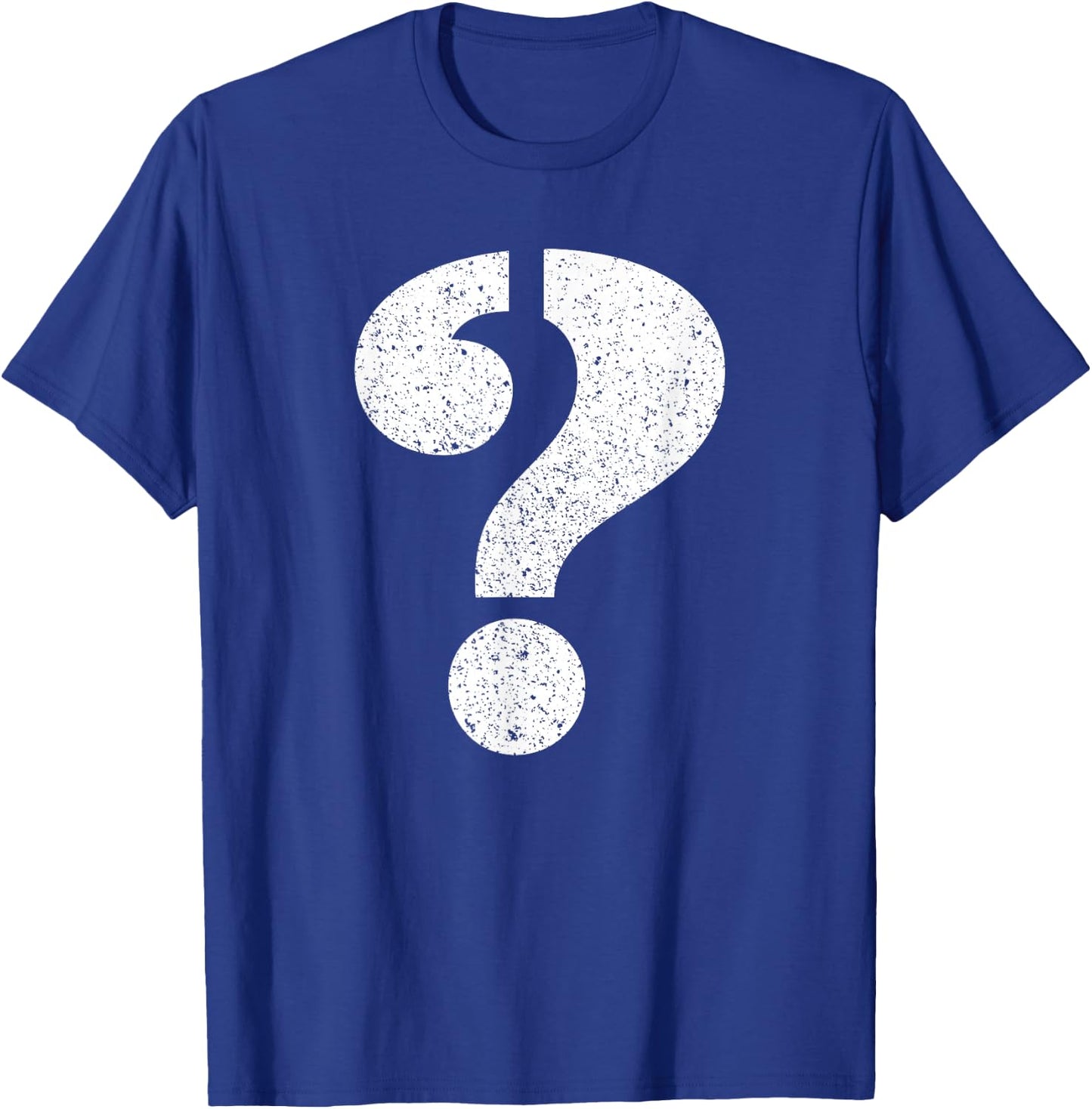 Question Mark Stenciled - Punctuation Funny T-Shirt - T-Shirt | Royal