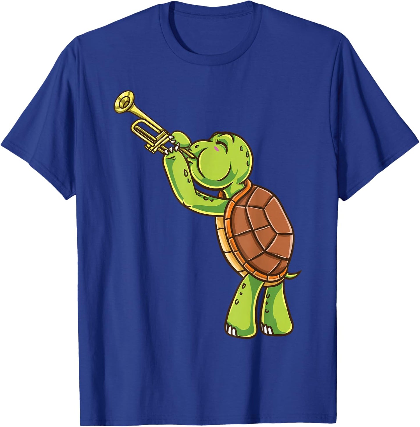 Turtle Playing Trumpet T-Shirt - T-Shirt | Royal
