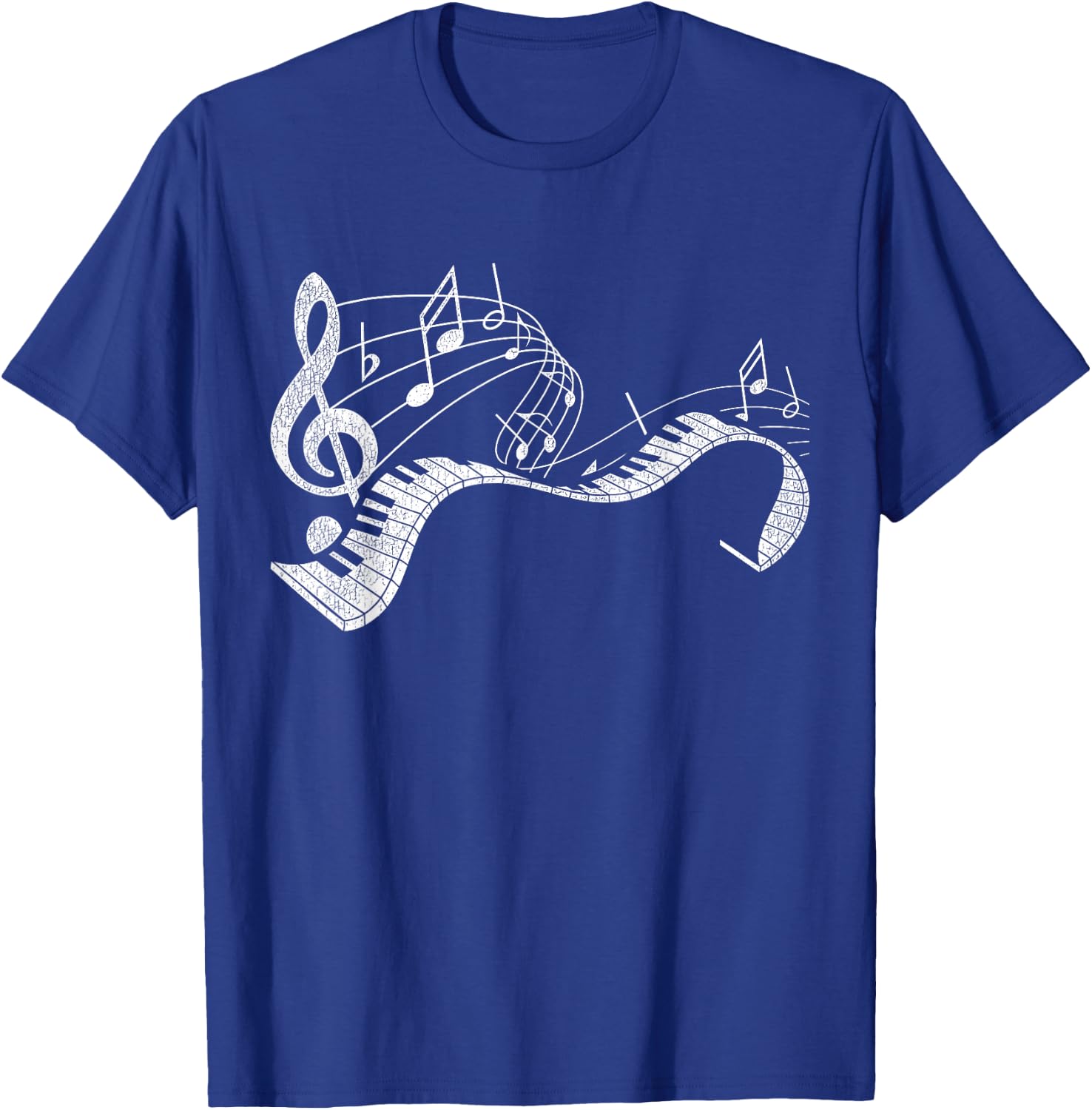 Pianist Music Notes Treble Clef Piano Player Keyboard Piano T-Shirt - T-Shirt | Royal