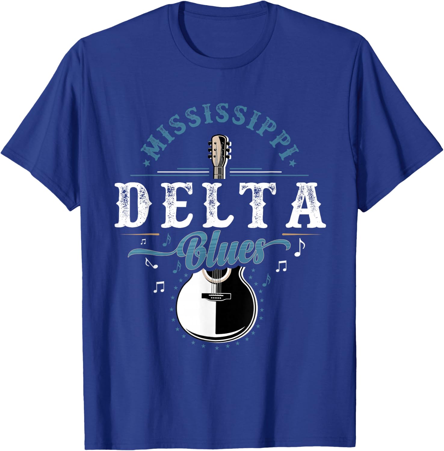 Blues Guitarist or Rock Music or Mississippi Delta Blues T-Shirt - T-Shirt | Royal