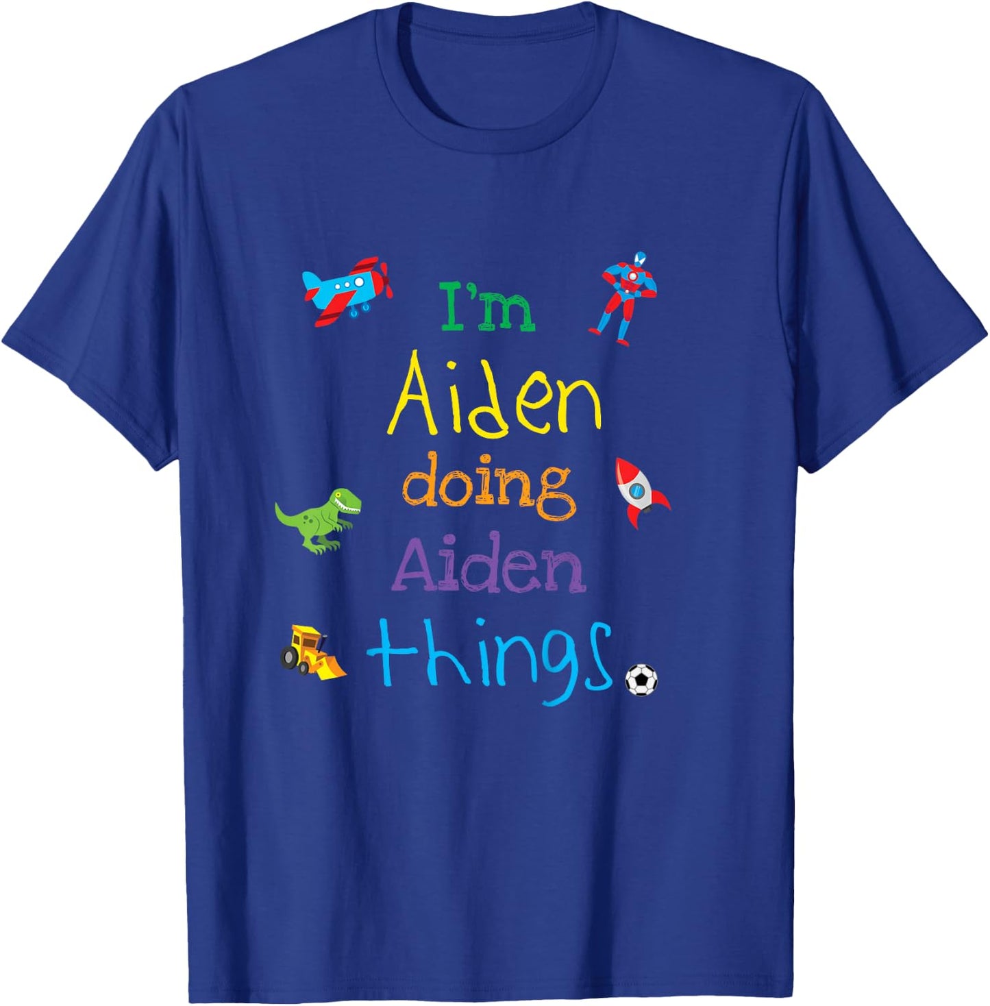 Kids Aiden Kids Clothes Shirt For Little Boys T-Shirt - T-Shirt | Royal