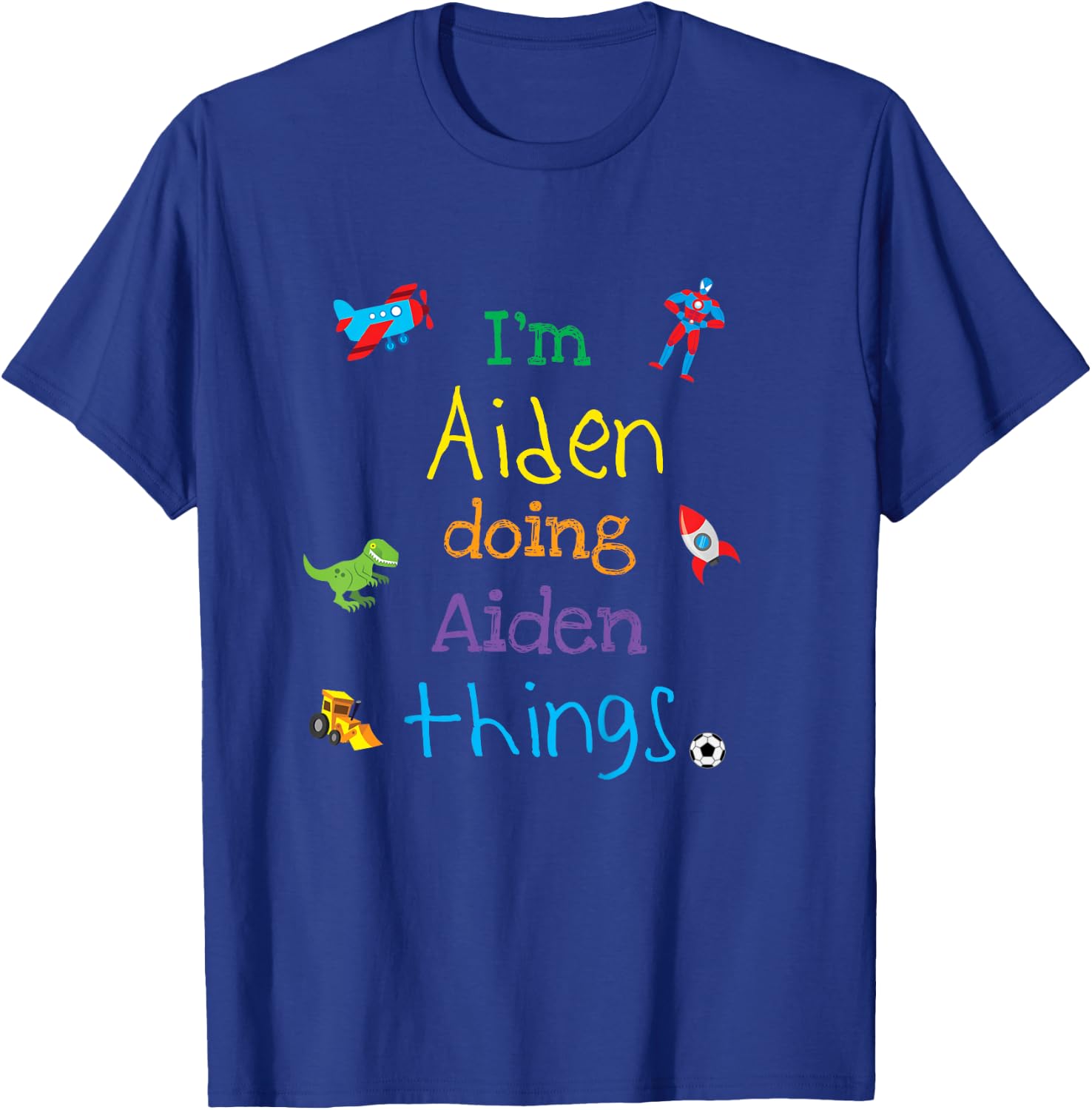 Kids Aiden Kids Clothes Shirt For Little Boys T-Shirt - T-Shirt | Royal