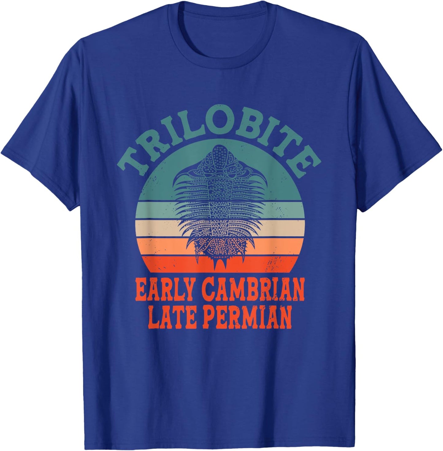 Trilobite Early Cambrian Late Permian Funny Paleontologist T-Shirt - T-Shirt | Royal