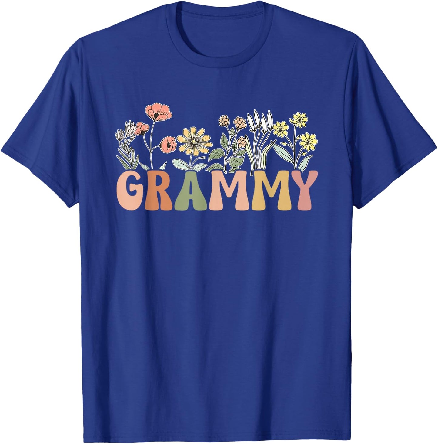 Grammy Wildflower Grandma Mother's Day Flower Florals Outfit T-Shirt - T-Shirt | Royal