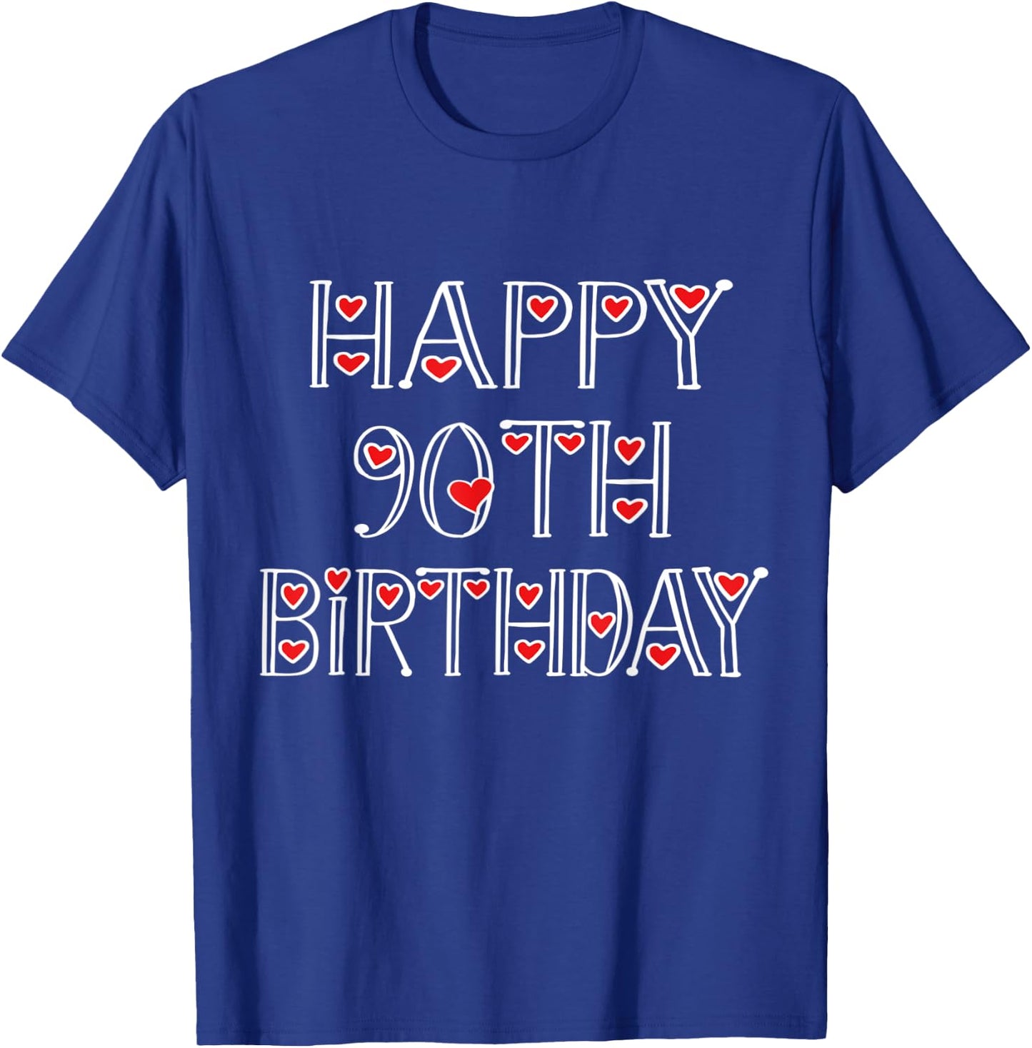 Happy 90th Birthday Party Idea For Mom And Dad 90 Years Old T-Shirt - T-Shirt | Royal