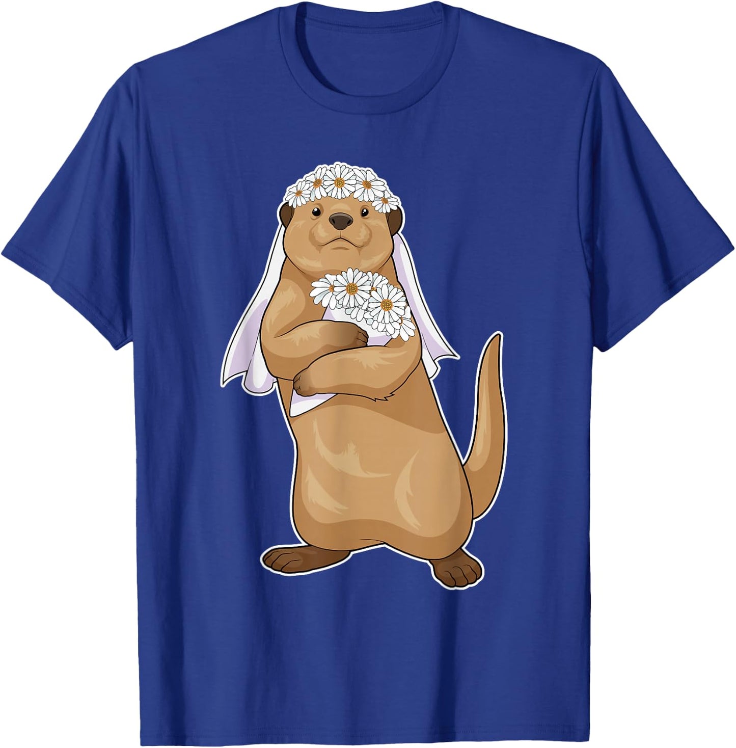 Otter Bride Bridal bouquet Wedding T-Shirt - T-Shirt | Royal