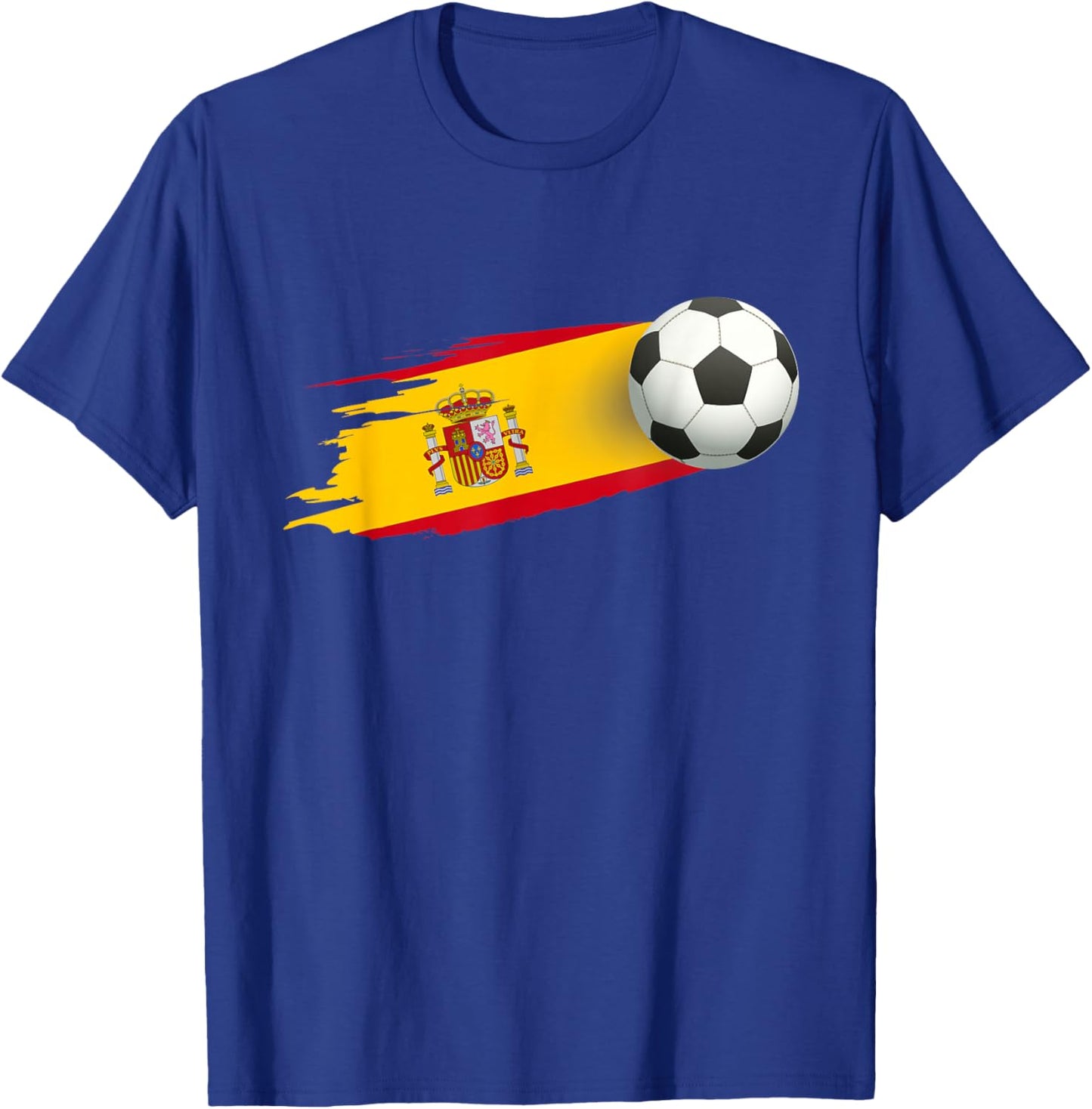 Spain Soccer Ball Spain Flag Jersey - Spanish Football Fan T-Shirt - T-Shirt | Royal