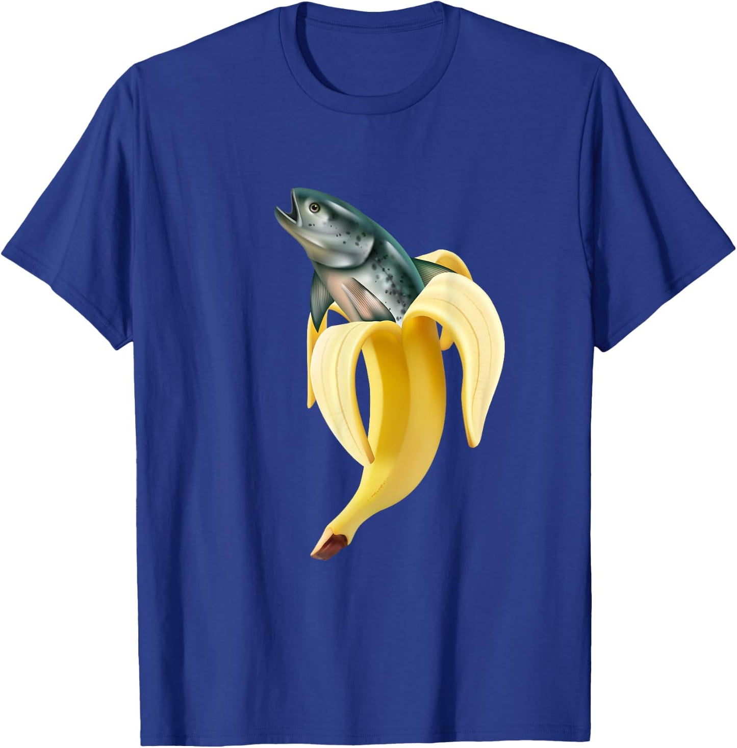 Fish In Banana Funny Fishing Fisherman Angler Fishing T-Shirt - T-Shirt | Royal
