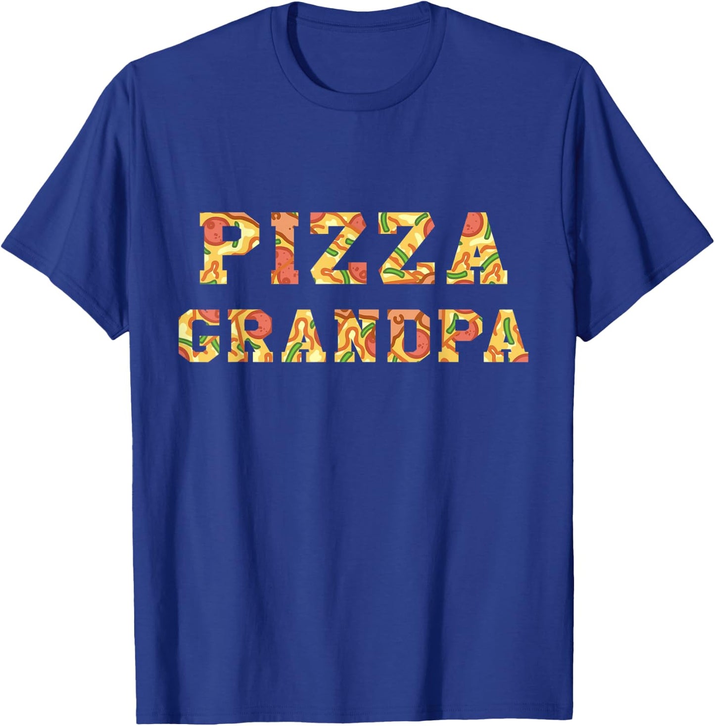 Pizza Lover Best Grandpa Ever Grandparents Day Fatherhood T-Shirt - T-Shirt | Royal