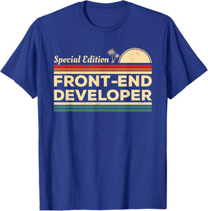Vintage Front-End Developer T-Shirt - T-Shirt | Royal
