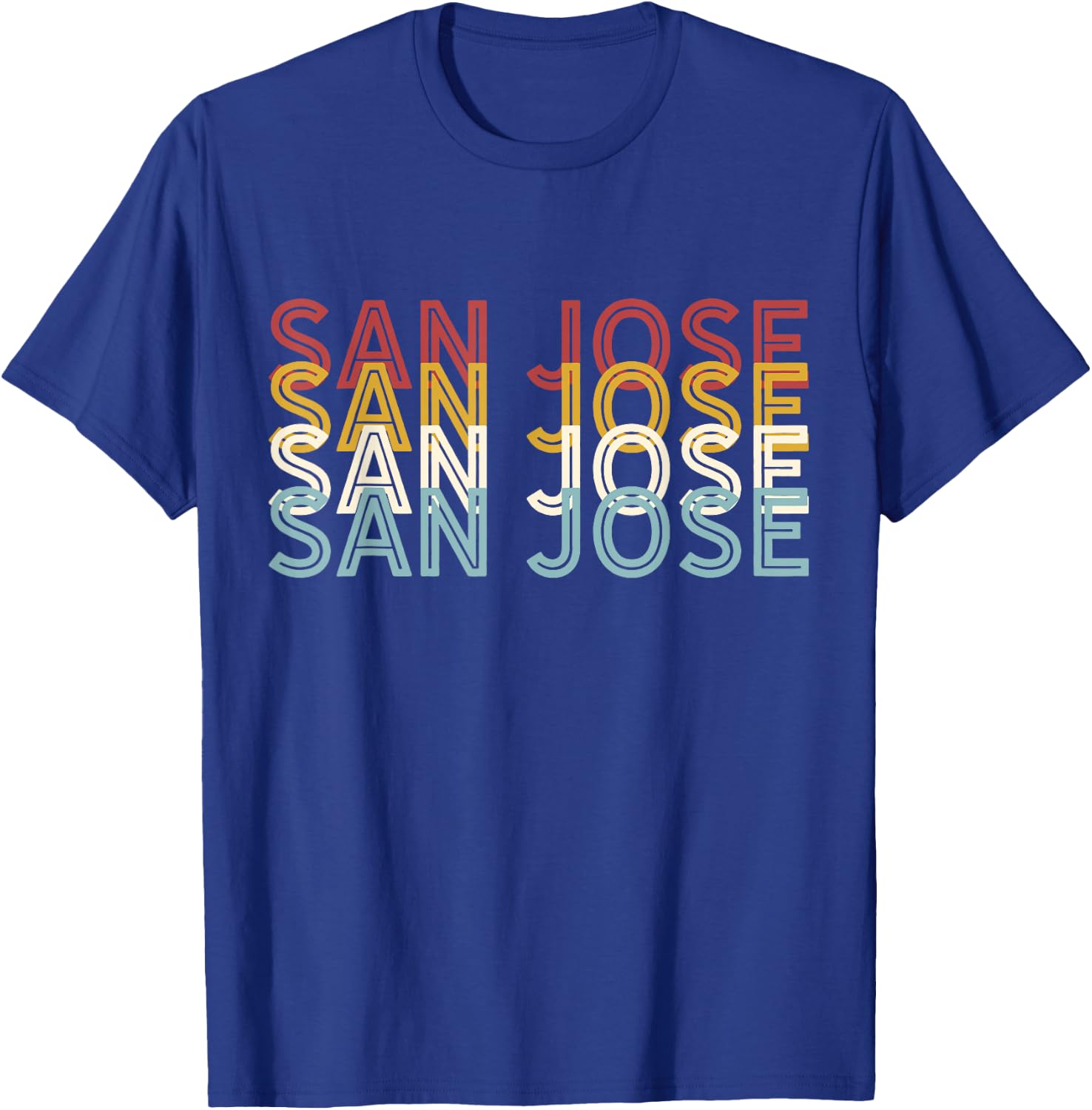 US American City 70's Retro USA - Vintage San Jose T-Shirt - T-Shirt | Royal