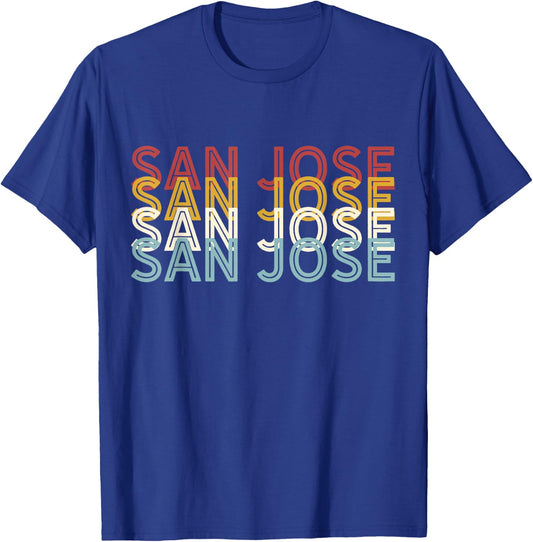 US American City 70's Retro USA - Vintage San Jose T-Shirt - T-Shirt | Royal