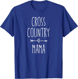 Cross Country Mom Proud XC Running Mama T-Shirt - T-Shirt | Royal