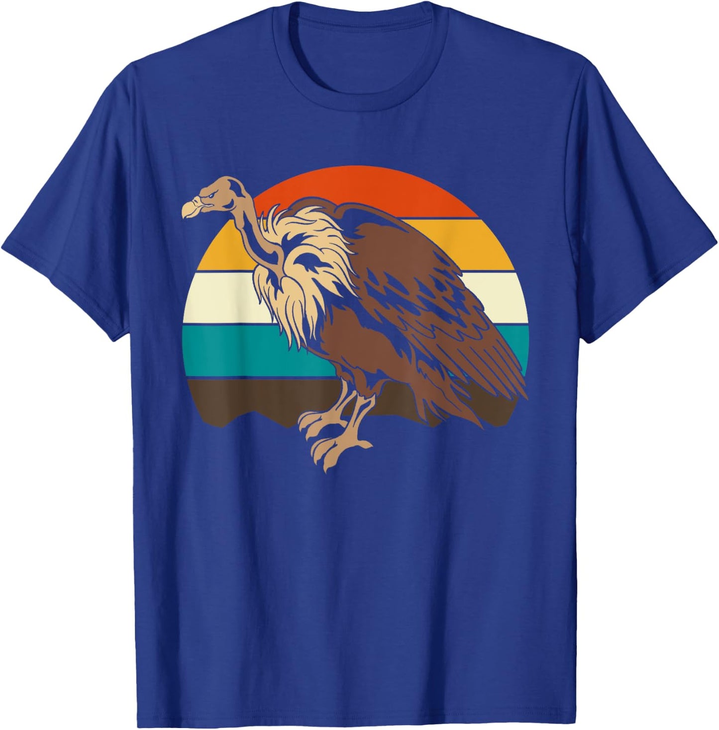 Retro Scavenger Turkey Vulture Bird Animal Carrion Vulture T-Shirt - T-Shirt | Royal