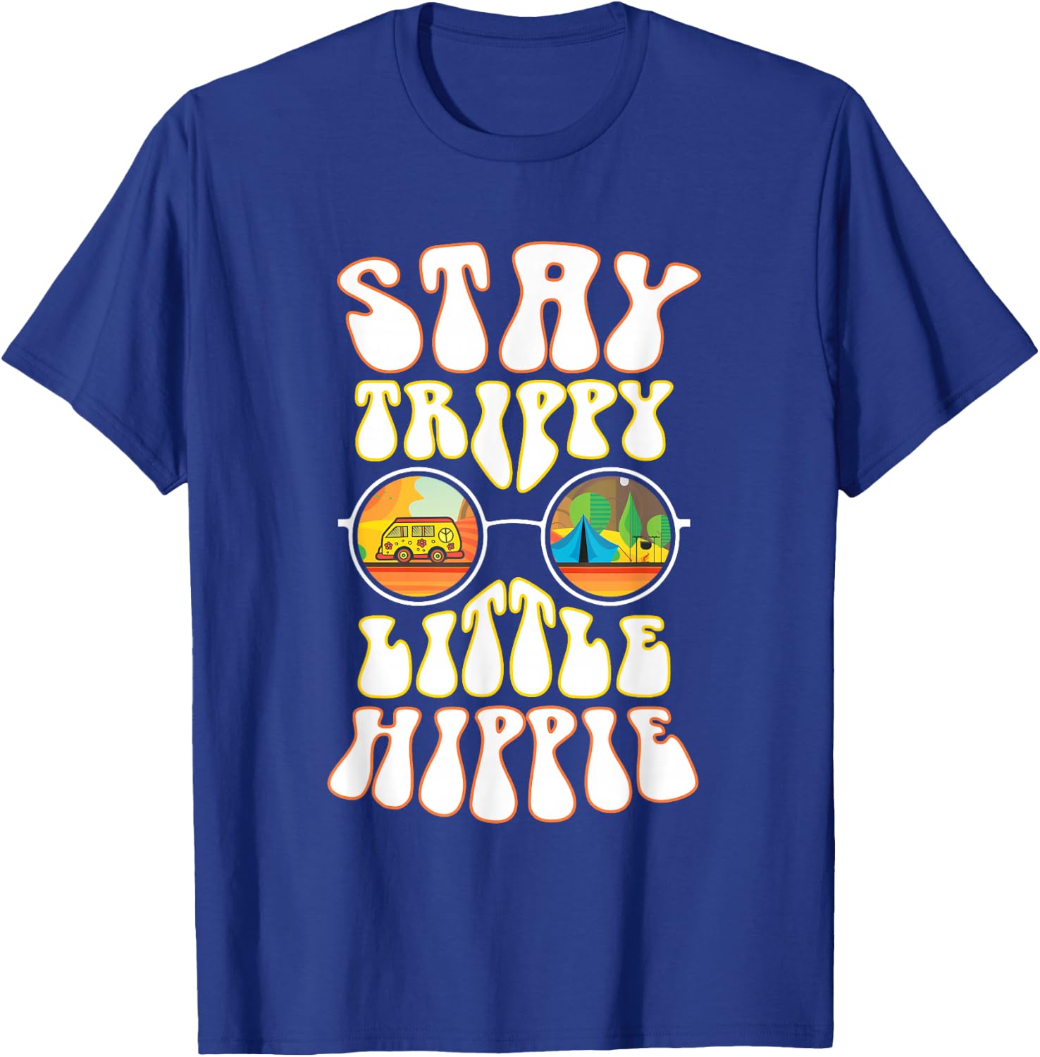 Stay Trippy Little Hippie Hippies Vintage Retro Hippy Gift T-Shirt - T-Shirt | Royal