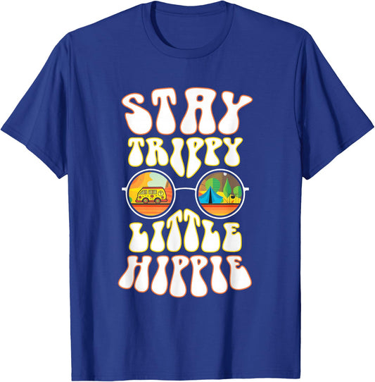Stay Trippy Little Hippie Hippies Vintage Retro Hippy Gift T-Shirt - T-Shirt | Royal