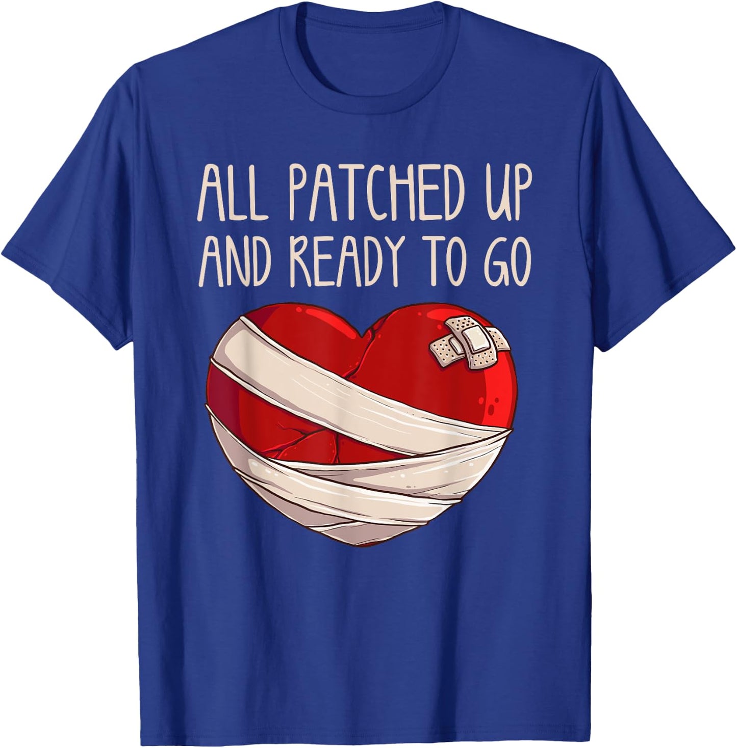 Cool Open Heart Surgery Art Women Recovery Survivor T-Shirt - T-Shirt | Royal
