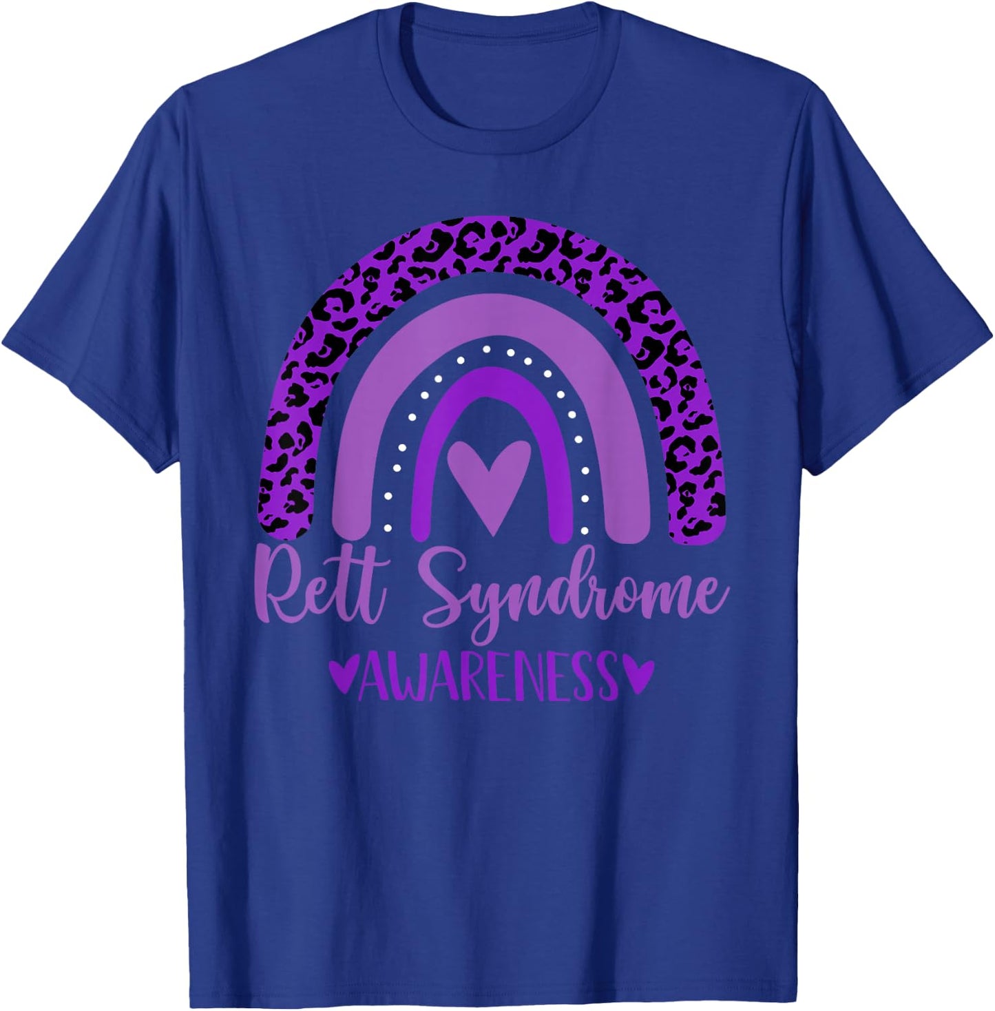 we wear Purple Rainbow awsewome for Rett Syndrome Awareness T-Shirt - T-Shirt | Royal