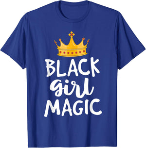 Black Girl Magic Shirts Girls Kids African Queen T-Shirt - T-Shirt | Royal