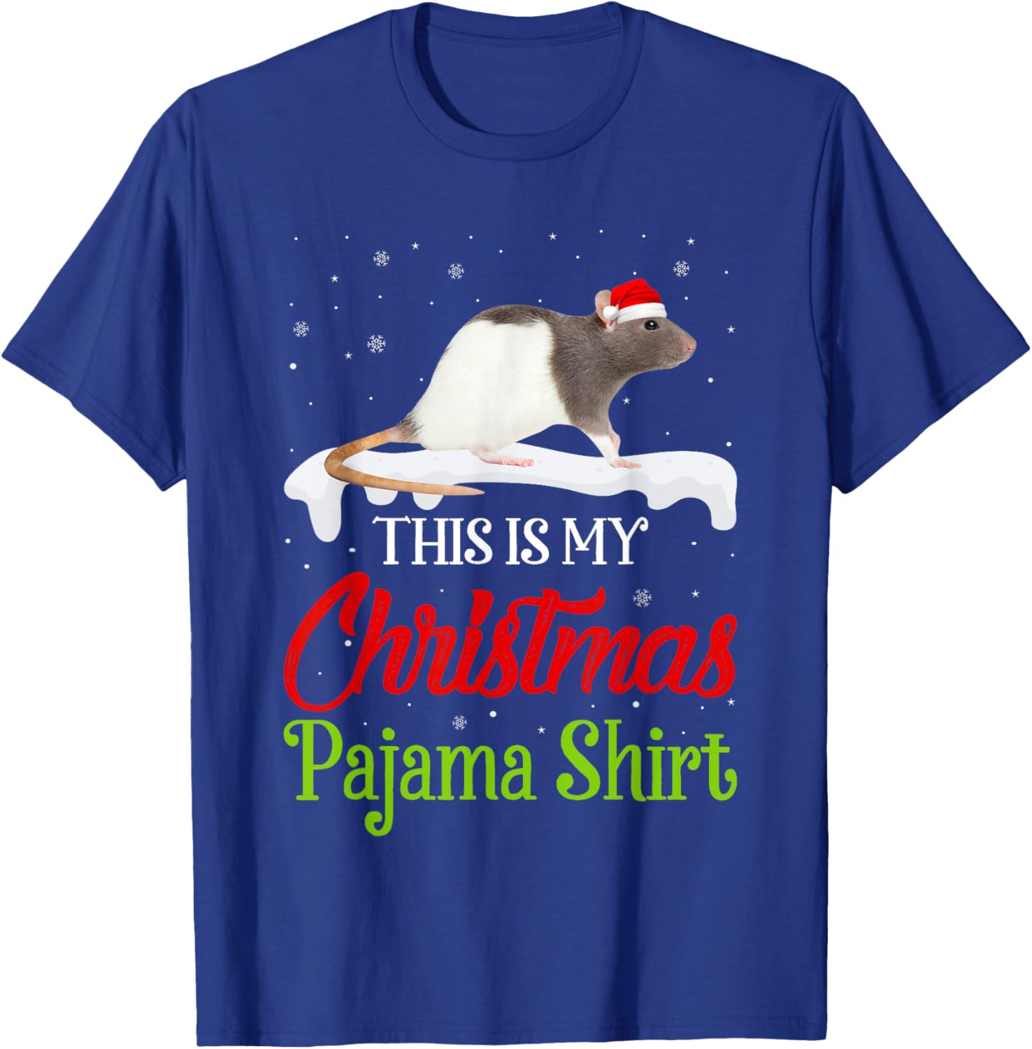 This Is My Christmas Pajama Shirt Rat Matching Family T-Shirt - T-Shirt | Royal
