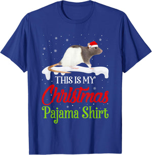 This Is My Christmas Pajama Shirt Rat Matching Family T-Shirt - T-Shirt | Royal