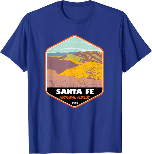 Santa Fe National Forest New Mexico Badge T-Shirt - T-Shirt | Royal