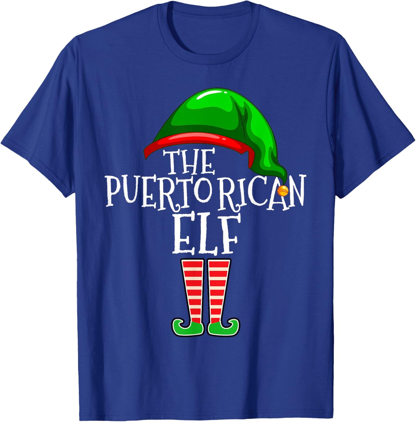 Puerto Rican Elf Family Matching Group Christmas Gift Funny T-Shirt - T-Shirt | Royal