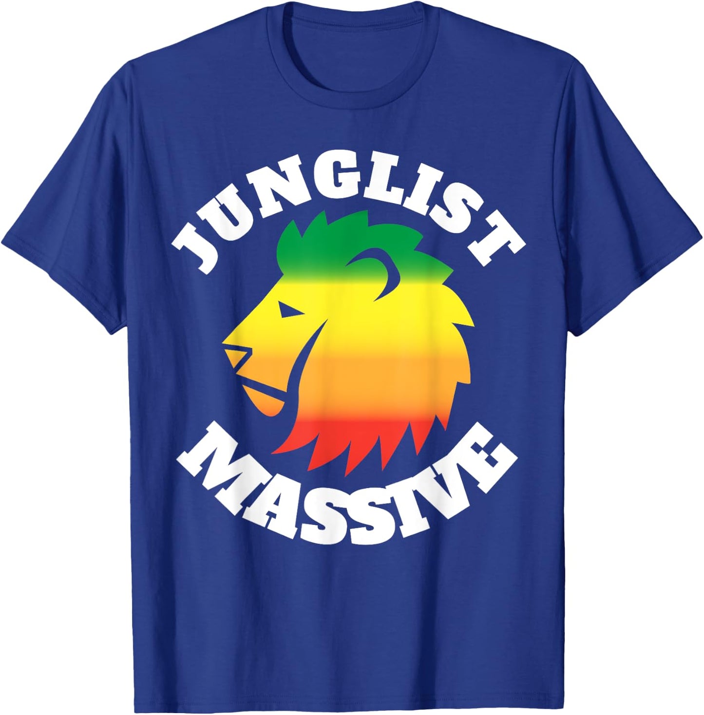 Junglist Massive Drum and Bass Lion T-Shirt - T-Shirt | Royal