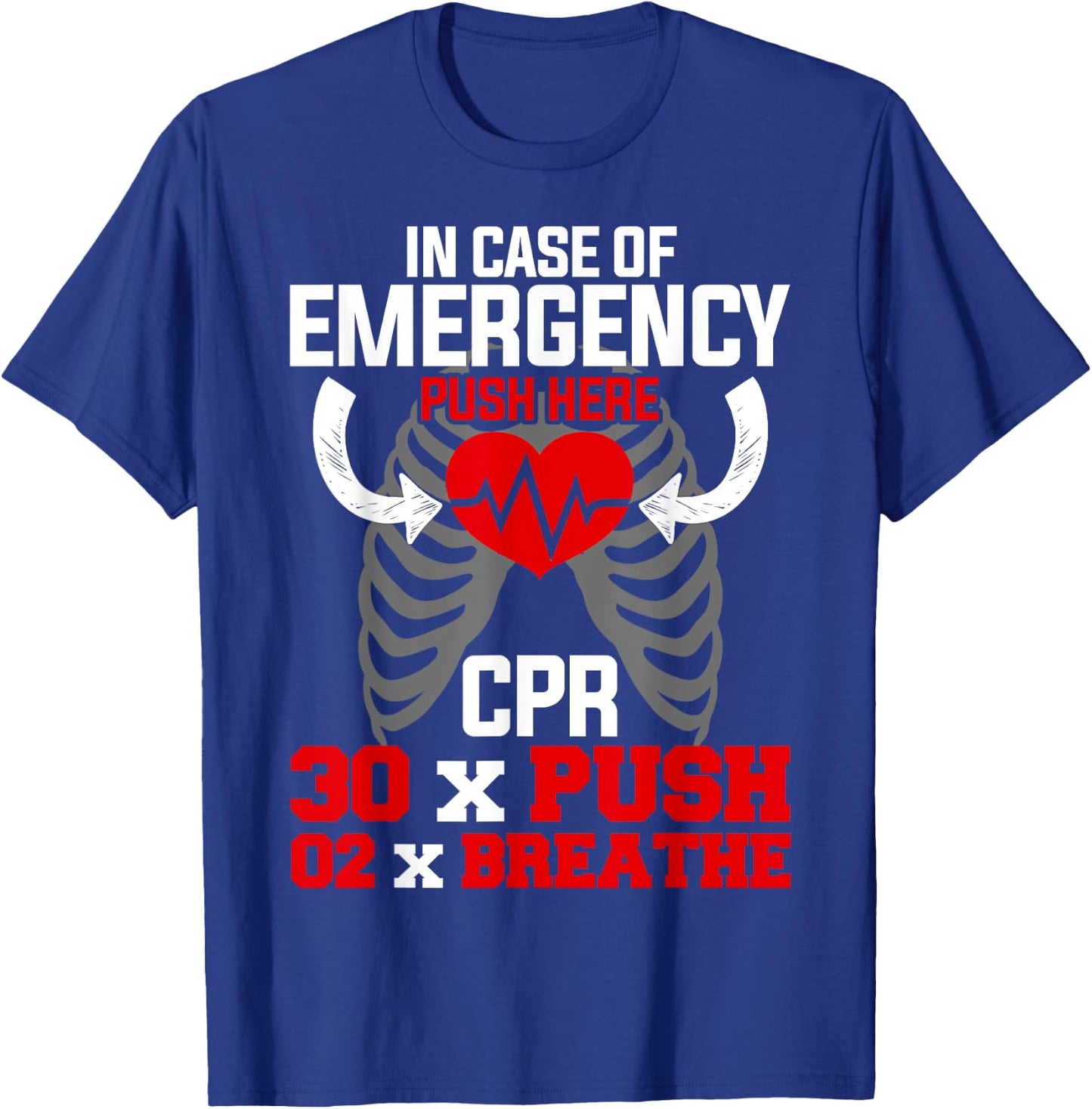Funny CPR Instructor First Aid for Nurses CPR Instructor T-Shirt - T-Shirt | Royal